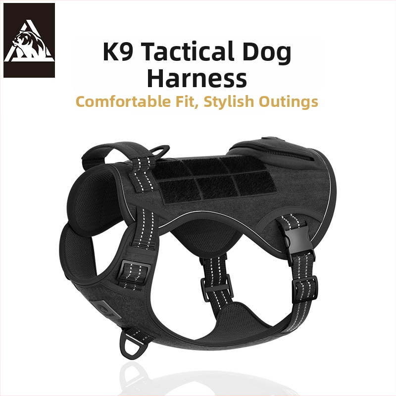 Piiriülene Amazonase koeraköis taktikalise koera rinnal seljal keskmise ja suure koera lemmiklooma rinnarihm plahvatuskindel kiiruskoera veojõuköis