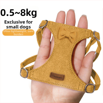 Ogrlica za pse, odijelo za prsa, 360° okružujuće svjetlo, remen za prsa, od vlakana jelena, prilagođen koži, uže za vuču pasa