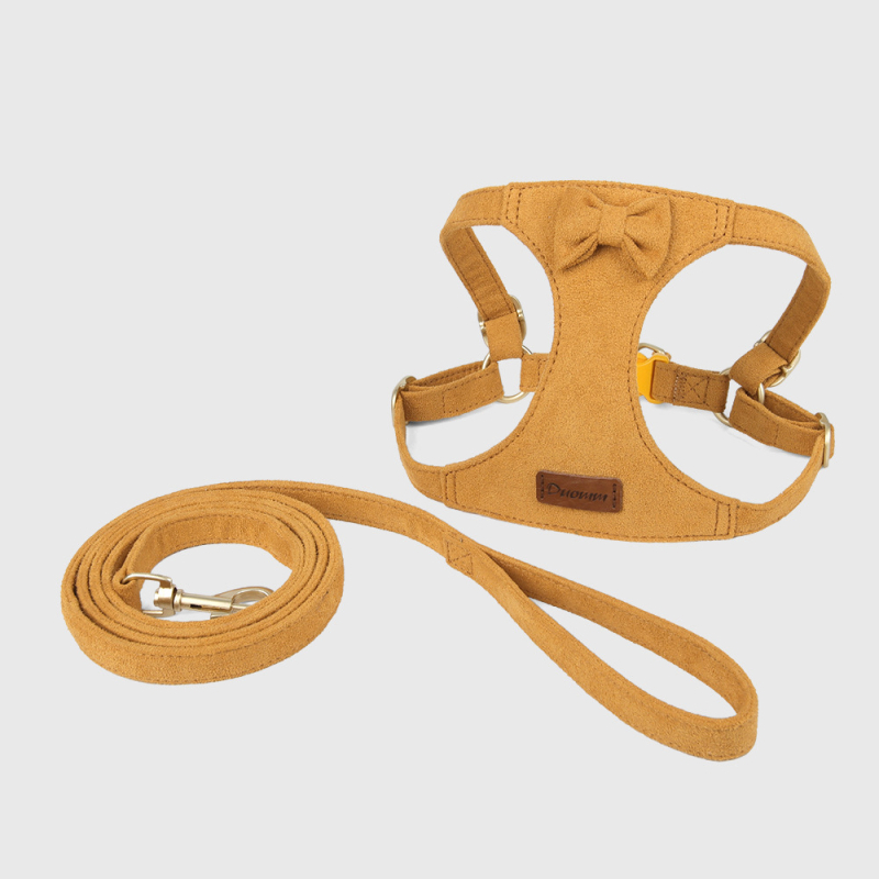 Ogrlica za pse, odijelo za prsa, 360° okružujuće svjetlo, remen za prsa, od vlakana jelena, prilagođen koži, uže za vuču pasa