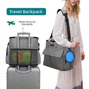 Suure mahutavusega lemmikloomatoidu kott, multifunktsionaalne kott, koeratoidu mänguasjad ja muu hoiukottide komplekt õues telkimiseks