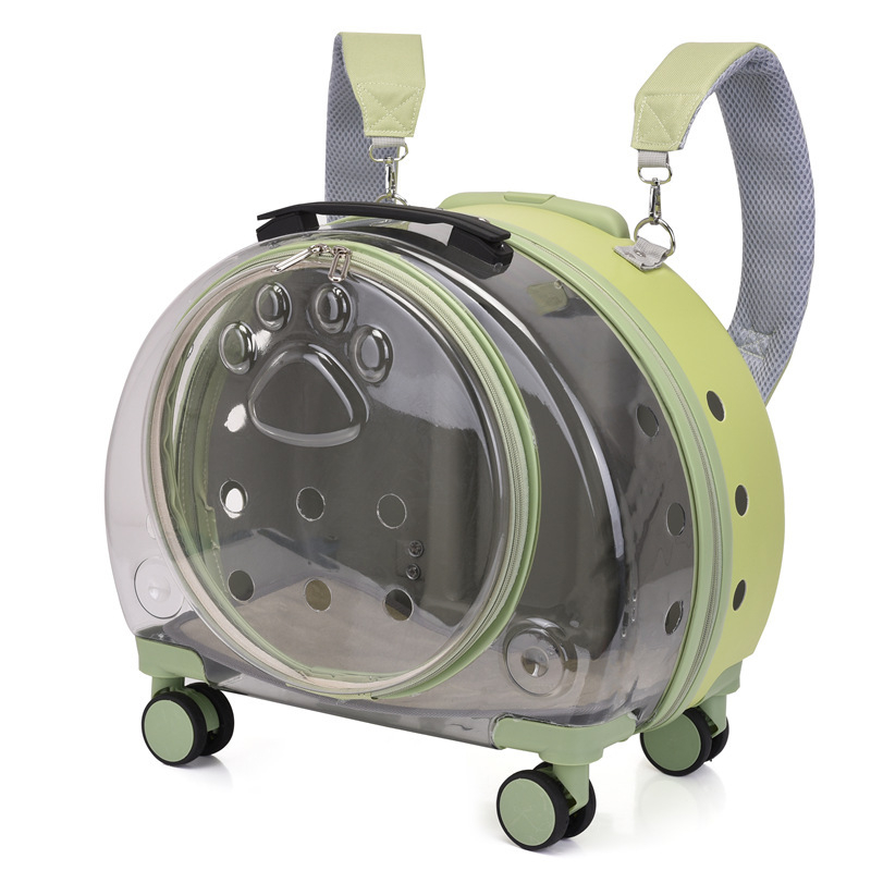 Väljaminev kaasaskantav kahe õlaga tõmmatav varrastega kassikott hingav koerakott suure mahutavusega kassi- ja koerapagas lemmikloomatarvete hulgimüük