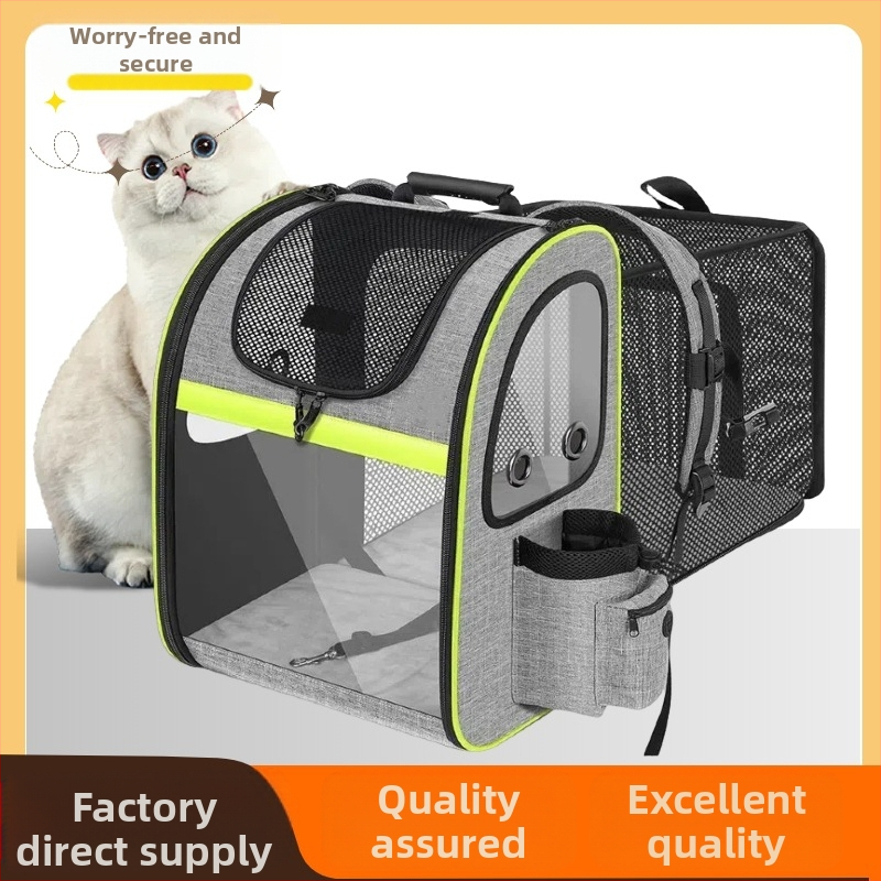 Σακίδιο πλάτης για κατοικίδια, τσάντα για γάτες, φορητό, αναπνεύσιμο, εξερχόμενο, πτυσσόμενο, εκτεταμένο σακίδιο πλάτης για σκύλους, μεγάλης χωρητικότητας, εργοστάσιο