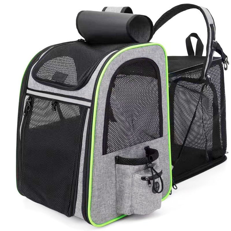 Taška pre domáce zvieratá CrossBorder, taška pre mačky cez rameno, priedušná, skladacia, rozšíriteľná taška pre psa, veľká kapacita, továrenská taška pre psa