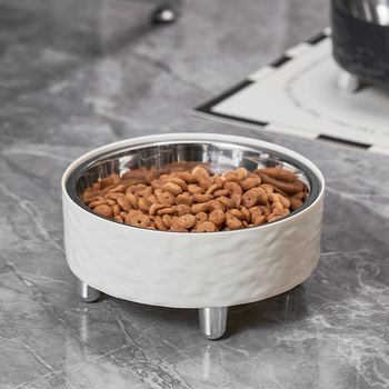 Zdjela za mačke, zdjela za pse, visoka zdjela od nehrđajućeg čelika, zaštita za vrat mačke, zdjela za hranu za kućne ljubimce, nova prekogranična
