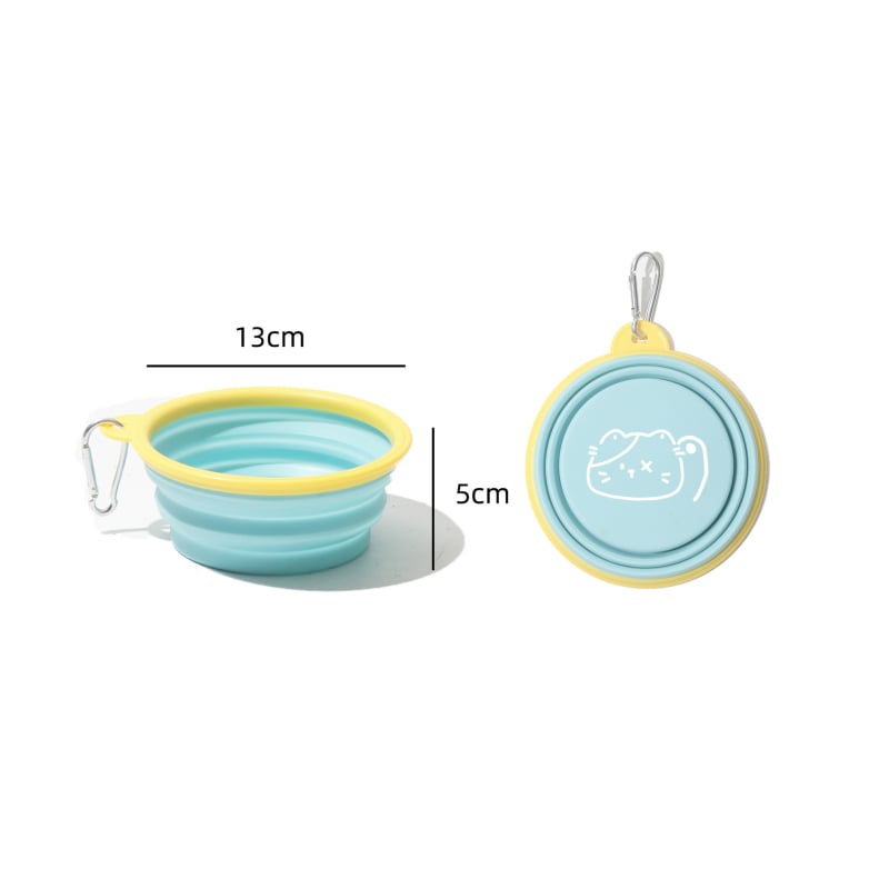 Sklopiva zdjela za pse Pet Out u korejskom stilu, vanjska zdjela za piće, prijenosna silikonska zdjela, sklopiva zdjela za mačke, zdjela za pse