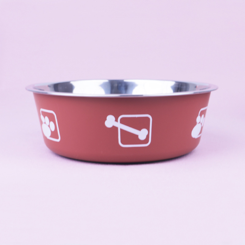 Univerzalna zdjela za kućne ljubimce s direktnim tiskom od nehrđajućeg čelika za mačke i pse, neklizajuća, otporna na udarce, posuda za hranu, posuda za jestivu rižu