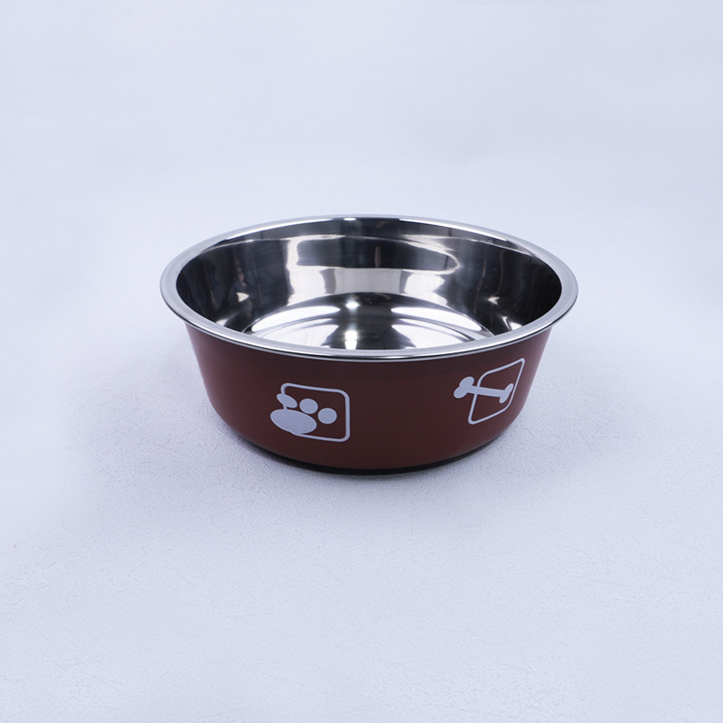 Univerzalna zdjela za kućne ljubimce s direktnim tiskom od nehrđajućeg čelika za mačke i pse, neklizajuća, otporna na udarce, posuda za hranu, posuda za jestivu rižu