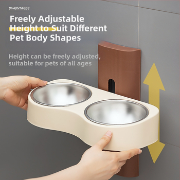 Podizna zdjela za hranjenje mačaka, Nova hranilica za piće tri u jednom, Posuda za hranu za mačke, Zdjela za rižu za mačke, Integrirana hranilica