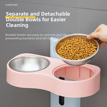 Podizna zdjela za hranjenje mačaka, Nova hranilica za piće tri u jednom, Posuda za hranu za mačke, Zdjela za rižu za mačke, Integrirana hranilica