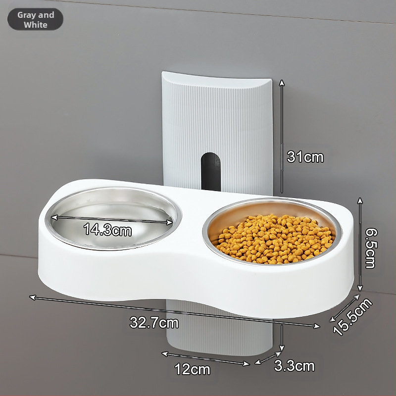 Podizna zdjela za hranjenje mačaka, Nova hranilica za piće tri u jednom, Posuda za hranu za mačke, Zdjela za rižu za mačke, Integrirana hranilica