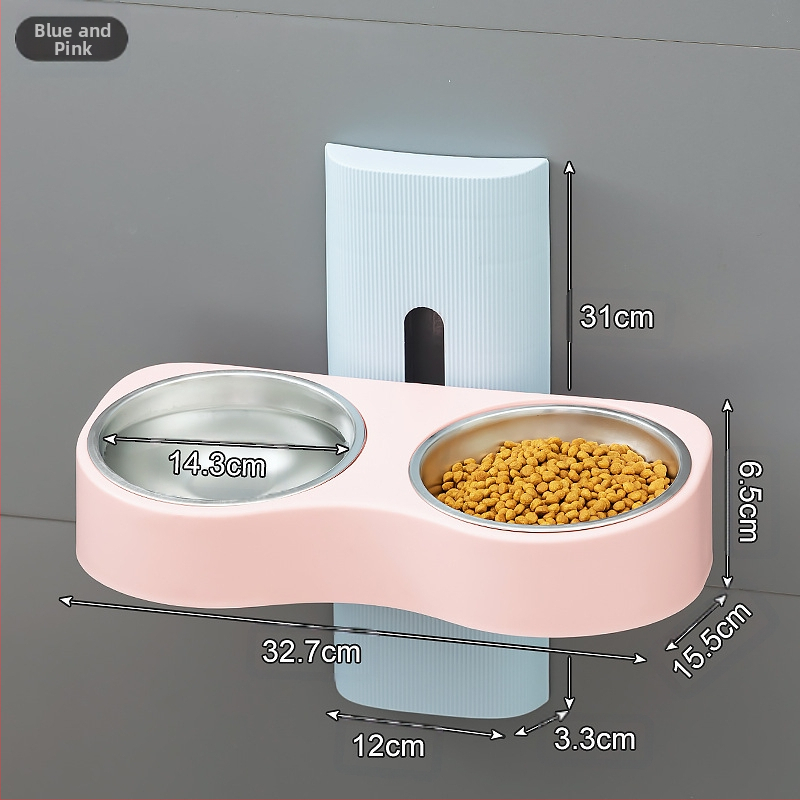 Podizna zdjela za hranjenje mačaka, Nova hranilica za piće tri u jednom, Posuda za hranu za mačke, Zdjela za rižu za mačke, Integrirana hranilica