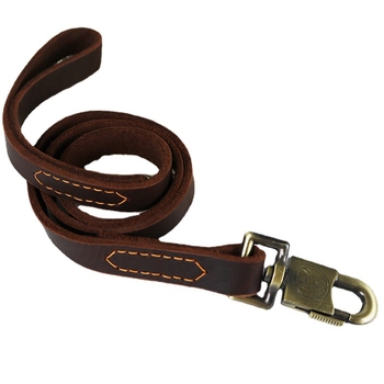 Σχοινί έλξης για σκύλους από δέρμα αγελάδας, Σχοινί έλξης για μεσαίους και μεγάλους σκύλους, Σχοινί για περπάτημα, Άλογο, Γερμανικός Ποιμενικός, Golden Retriever, Δερμάτινη ζώνη έλξης με αλυσίδα