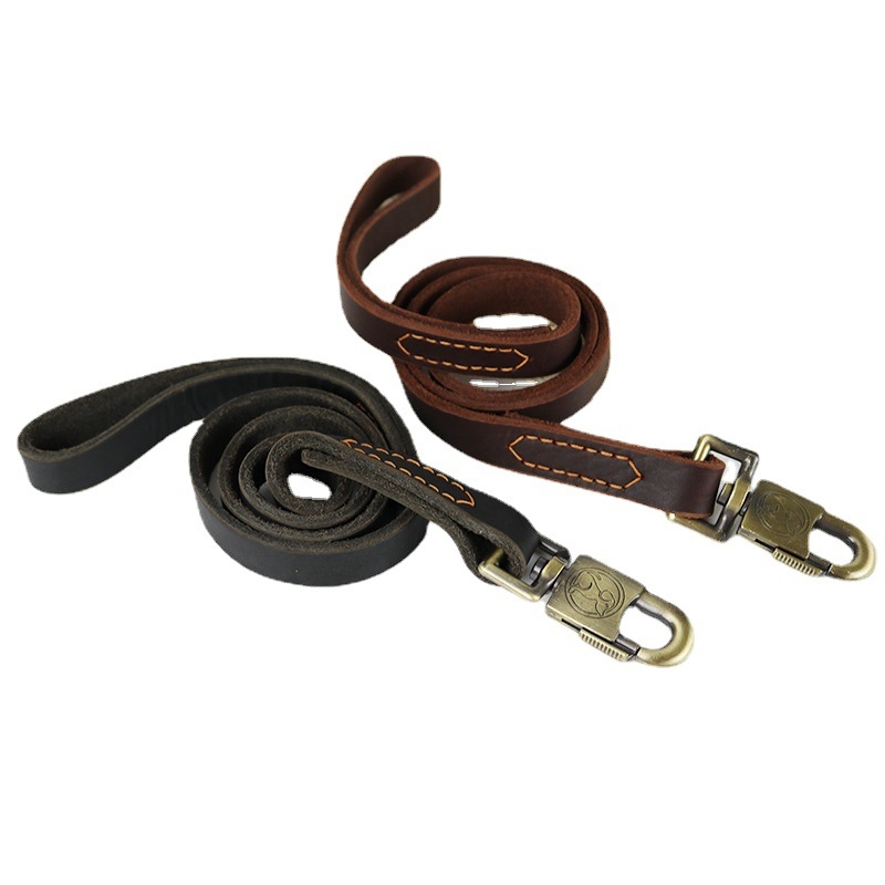 Vučno uže za pse od kravlje kože, vučno uže za srednje i velike pse, uže za hodanje za pse, konjske pse, njemačke ovčare, zlatne retrivere, kožni vučni remen, lanac