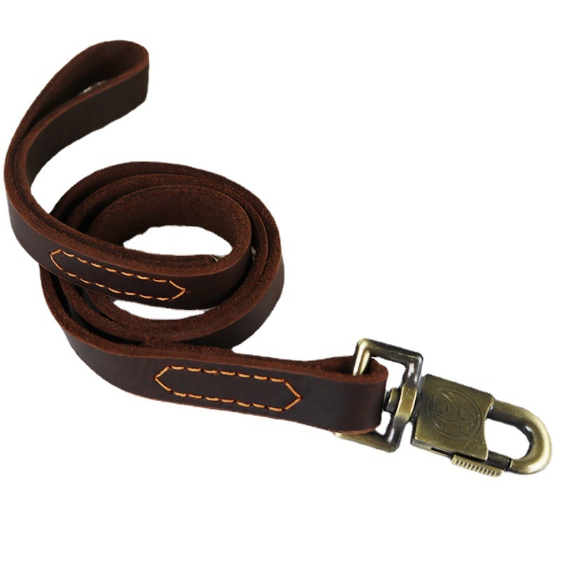 Vučno uže za pse od kravlje kože, vučno uže za srednje i velike pse, uže za hodanje za pse, konjske pse, njemačke ovčare, zlatne retrivere, kožni vučni remen, lanac