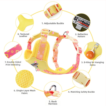 Λουρί στήθους σκύλου για μικρό και μεσαίο μέγεθος σκύλου, με αντίθεση ντοπαμίνης Bichon, για εξωτερική χρήση, αναπνεύσιμο λουρί κουταβιού για περπάτημα σε εξωτερικούς χώρους