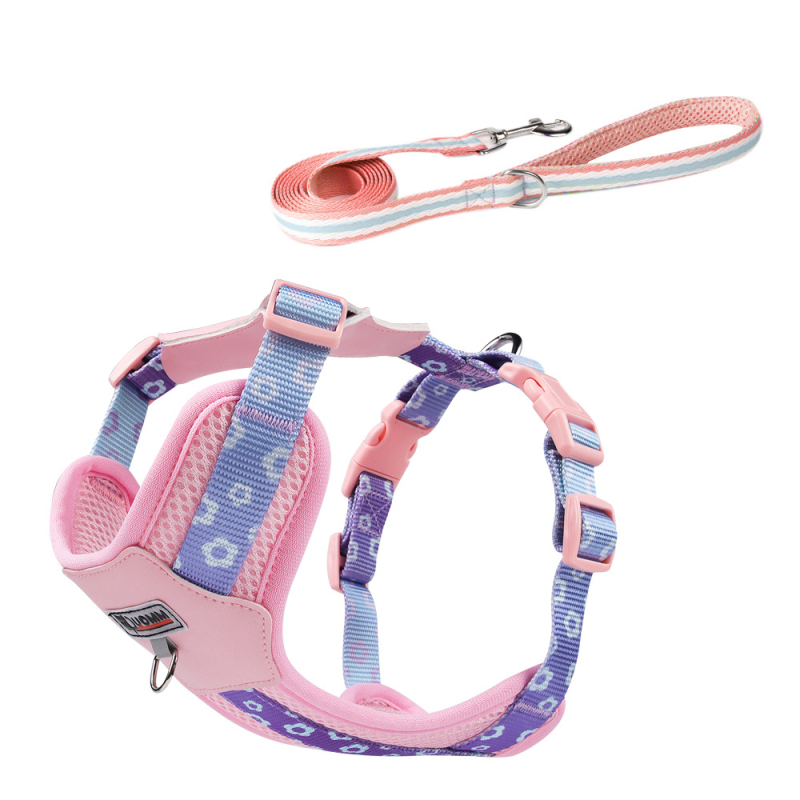 Remen za prsa za pse, bišon, kontrast dopamina, za pse, prsa, leđa, za vanjsku šetnju pasa, prozračna uzica za štence