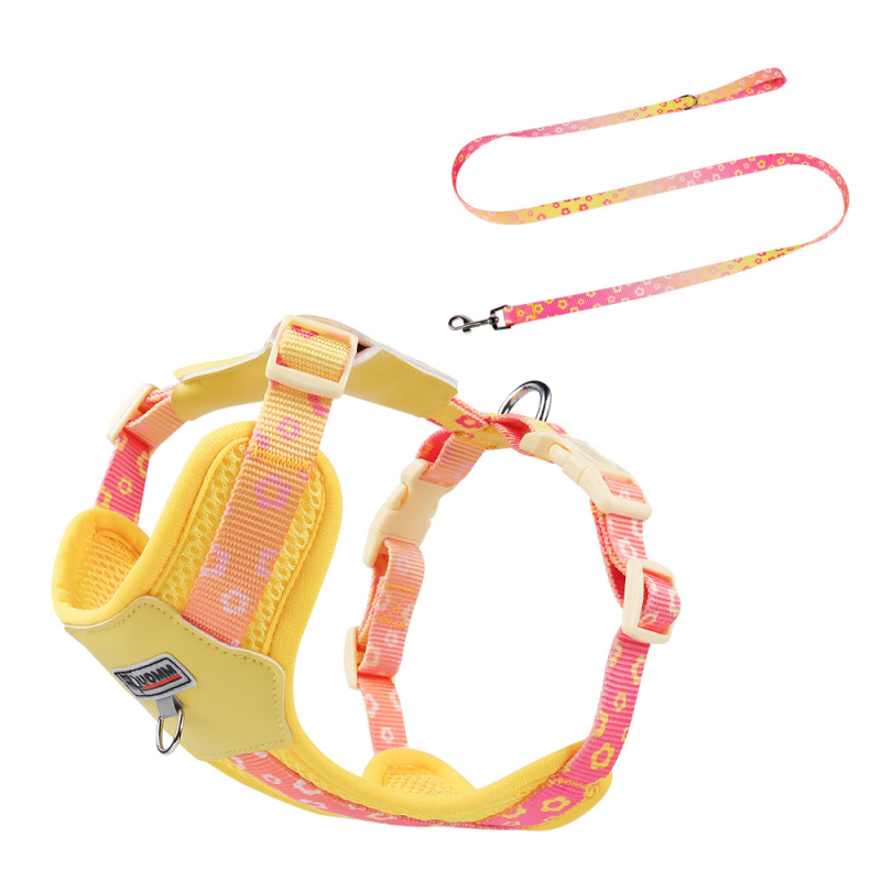 Remen za prsa za pse, bišon, kontrast dopamina, za pse, prsa, leđa, za vanjsku šetnju pasa, prozračna uzica za štence