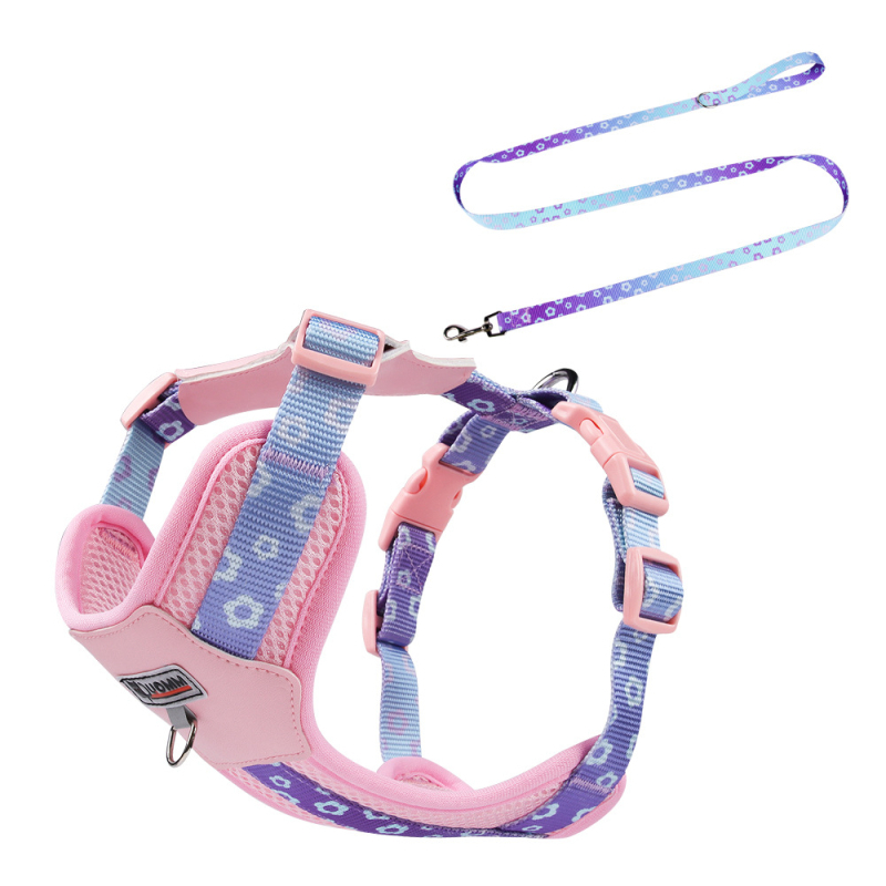 Remen za prsa za pse, bišon, kontrast dopamina, za pse, prsa, leđa, za vanjsku šetnju pasa, prozračna uzica za štence