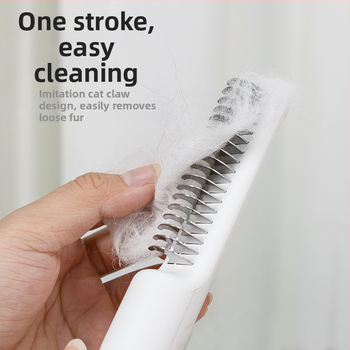 Гребен за разплитане на домашни любимци за малки кучета Теди и Голдън Ретривър, гребен за линеене от котки на склад за премахване на разхлабена козина