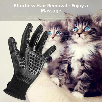 Mănușă de baie pentru masaj Amazon Pet, îngrijire pentru animale de companie, îndepărtarea părului, autocolant magic, lipici negru, mănușă pentru îndepărtarea părului de câine
