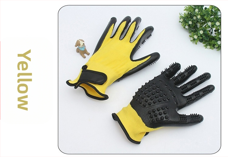 Mănușă de baie pentru masaj Amazon Pet, îngrijire pentru animale de companie, îndepărtarea părului, autocolant magic, lipici negru, mănușă pentru îndepărtarea părului de câine