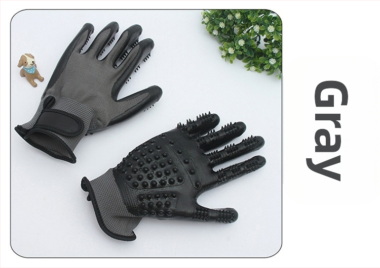 Mănușă de baie pentru masaj Amazon Pet, îngrijire pentru animale de companie, îndepărtarea părului, autocolant magic, lipici negru, mănușă pentru îndepărtarea părului de câine