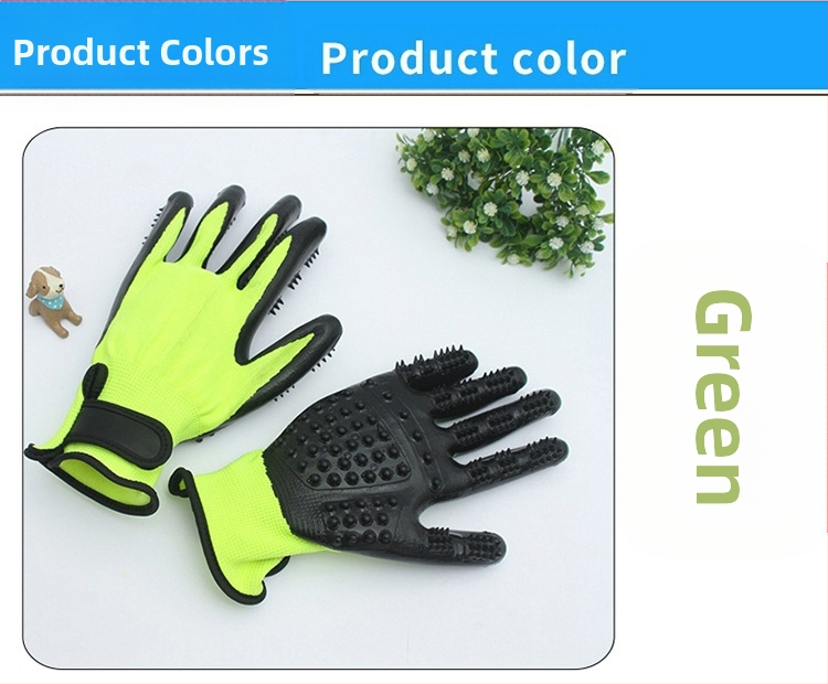 Mănușă de baie pentru masaj Amazon Pet, îngrijire pentru animale de companie, îndepărtarea părului, autocolant magic, lipici negru, mănușă pentru îndepărtarea părului de câine