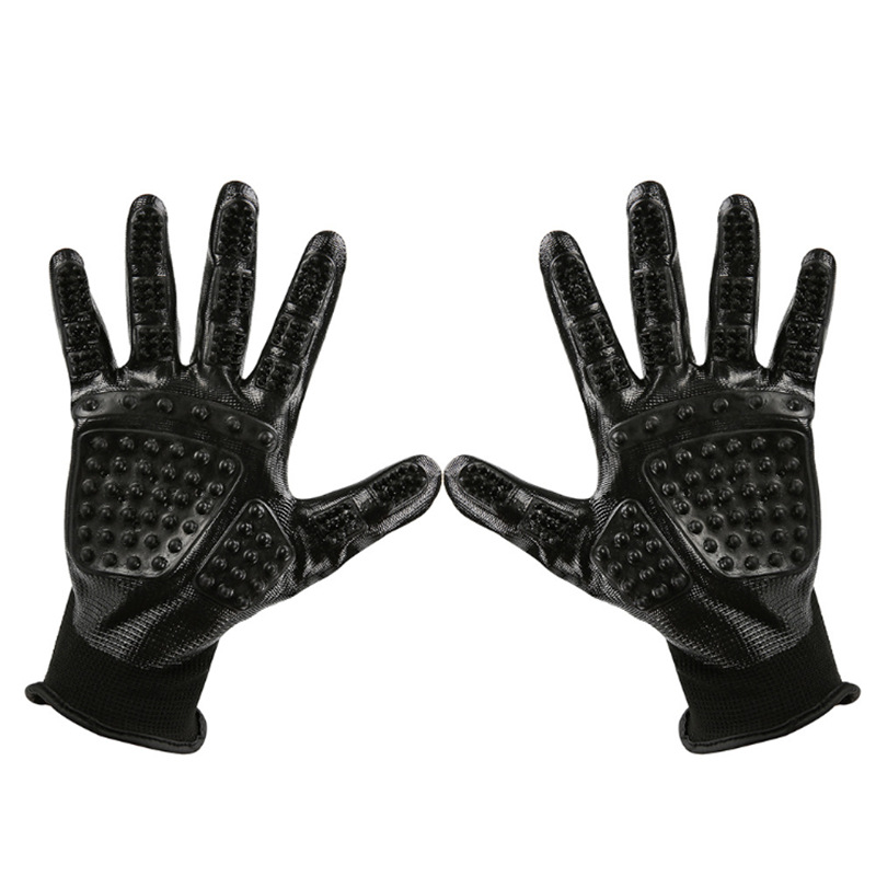 Mănușă de baie pentru masaj Amazon Pet, îngrijire pentru animale de companie, îndepărtarea părului, autocolant magic, lipici negru, mănușă pentru îndepărtarea părului de câine