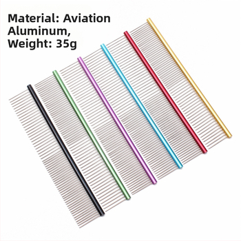 Lemmikloomade roostevabast terasest reakamm Teddy kamm koerakarva kamm suure koera avatud sõlmega kamm alumiiniumist kamm ilupuhastusvahendid