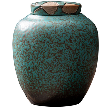 Keraminis buitinis didelis arbatos indelis sandariai uždarytas indelis vintažinis akmens masės drėgmei atsparus arbatos laikymo indelis arbatos pakavimo dėžutė pu`er arbatos dėžė