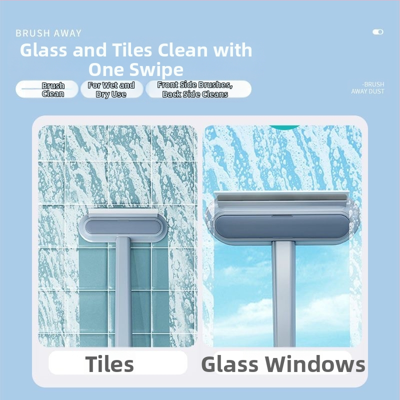 Четка за екран, четка за прозорци, домакинска стъргалка за стъкло, артефакти за прозорци, двустранна четка за премахване на окосмяване, инструмент за почистване на екран