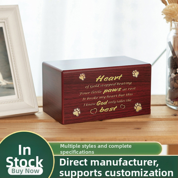 Дървени къдрици за домашни любимци с права коса, дървена кутия, с лого за печат, дървени къдрици за животни с флип запечатани формички