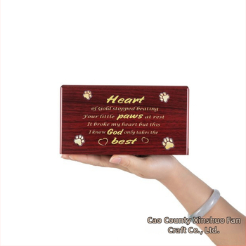 Дървени къдрици за домашни любимци с права коса, дървена кутия, с лого за печат, дървени къдрици за животни с флип запечатани формички