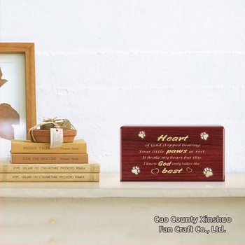 Дървени къдрици за домашни любимци с права коса, дървена кутия, с лого за печат, дървени къдрици за животни с флип запечатани формички