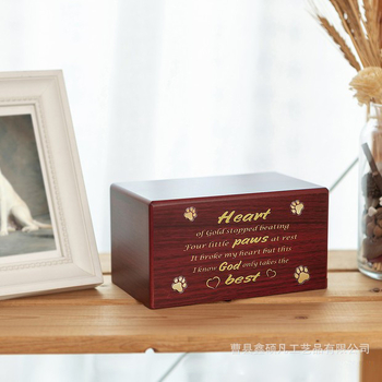 Дървени къдрици за домашни любимци с права коса, дървена кутия, с лого за печат, дървени къдрици за животни с флип запечатани формички