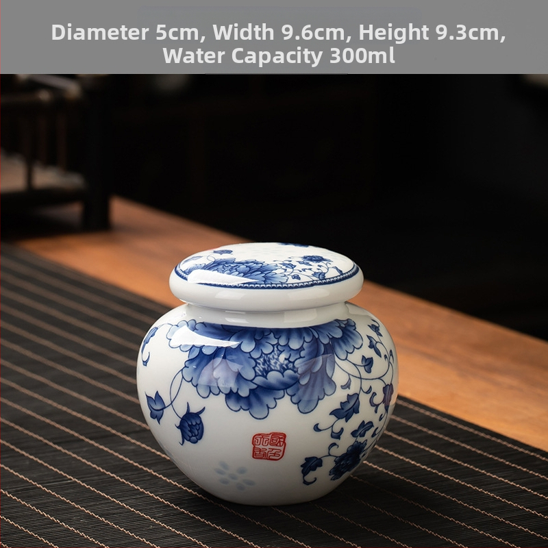 Keramikas maza izmēra tējas burciņa, noslēgta burciņa, mājsaimniecības tējas iepakojuma kaste, celadon tējas burciņas uzglabāšanas burciņa, vispārīga burciņa ar vāku