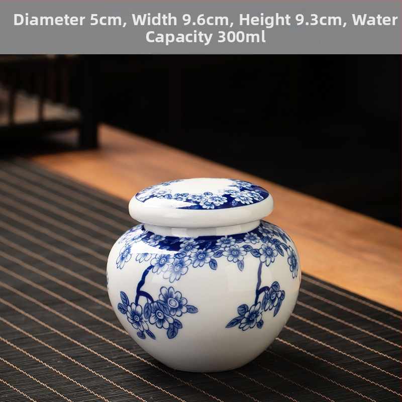 Keramikas maza izmēra tējas burciņa, noslēgta burciņa, mājsaimniecības tējas iepakojuma kaste, celadon tējas burciņas uzglabāšanas burciņa, vispārīga burciņa ar vāku