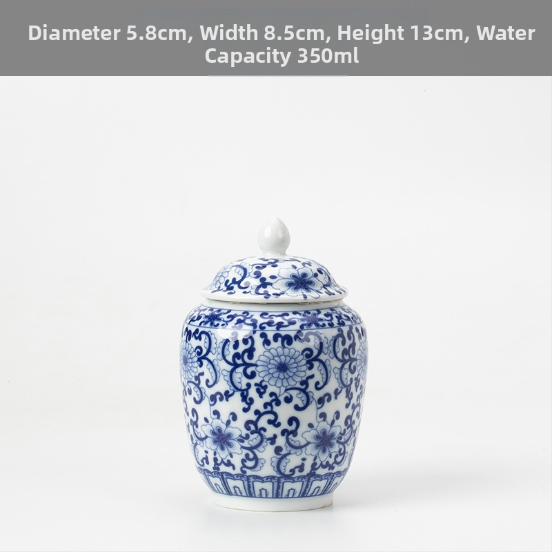 Keramikas maza izmēra tējas burciņa, noslēgta burciņa, mājsaimniecības tējas iepakojuma kaste, celadon tējas burciņas uzglabāšanas burciņa, vispārīga burciņa ar vāku