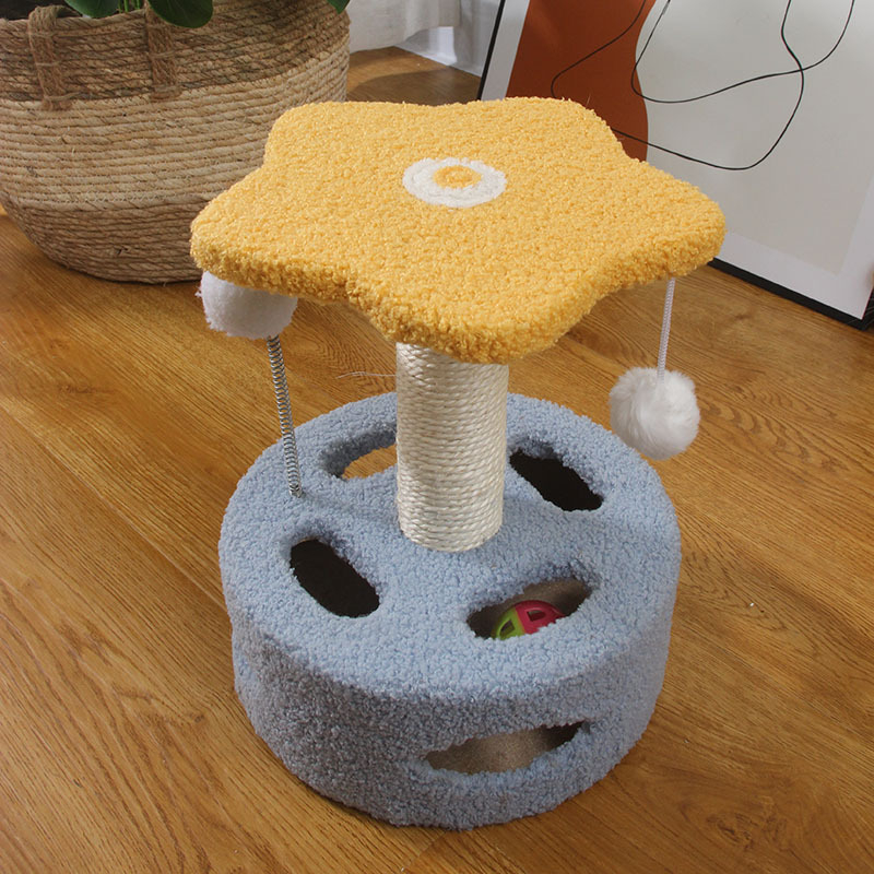 Cica Játék Macska Fészek Köszörülés Macska Kellékek Rongzhu Sisal Shengbang Macska Mászóállvány Kis Karmos Macska Kaparódeszka Integrált