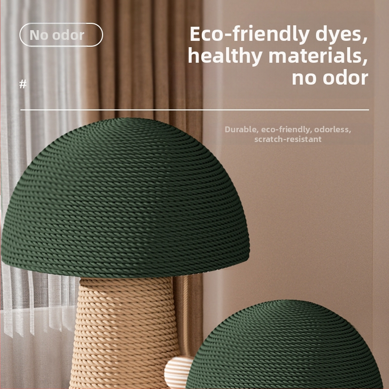 Дъска за драскане за котки, устойчива на износване, без чипове, вертикална сизалова колона, устойчива на надраскване, играчка за котки, самооблекчаваща се, вградена стойка за катерене за котки