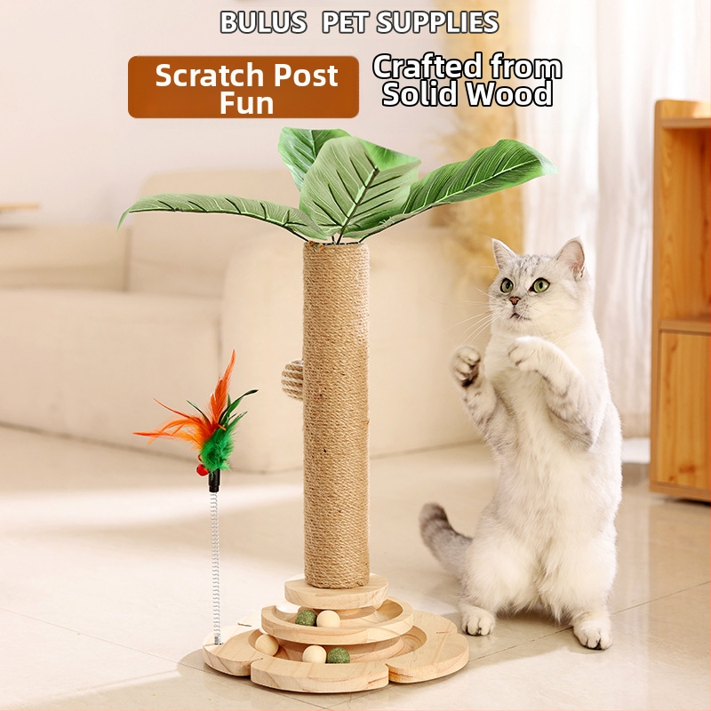 Вертикална стойка за катерене от кокосов сок от естествен сизал, стойка за катерене за котки, колона за хващане за котки, платформа за скачане за котки, дърво за котки, играчка за котки, домашни любимци