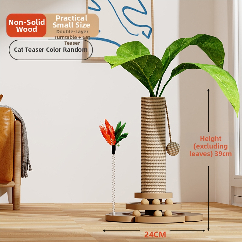 Természetes szizál függőleges kókuszlé kókuszfa mászóka állvány macska mászóka állvány macska kapaszkodó oszlop macska ugró platform macskafa macskajáték kisállat-kellékek