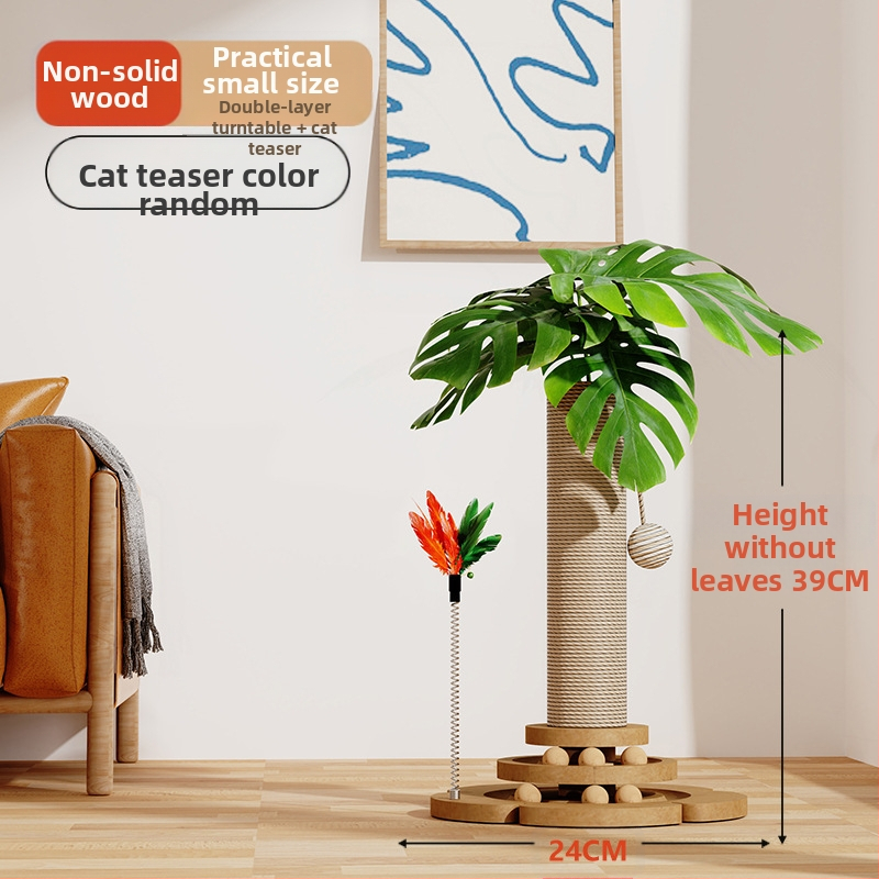 Természetes szizál függőleges kókuszlé kókuszfa mászóka állvány macska mászóka állvány macska kapaszkodó oszlop macska ugró platform macskafa macskajáték kisállat-kellékek