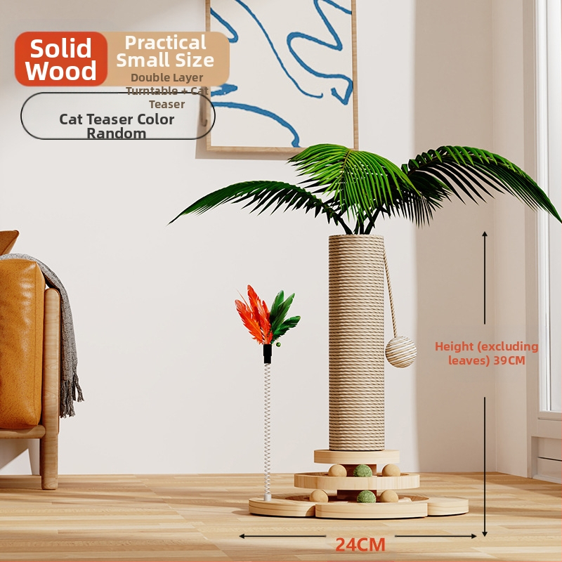 Természetes szizál függőleges kókuszlé kókuszfa mászóka állvány macska mászóka állvány macska kapaszkodó oszlop macska ugró platform macskafa macskajáték kisállat-kellékek