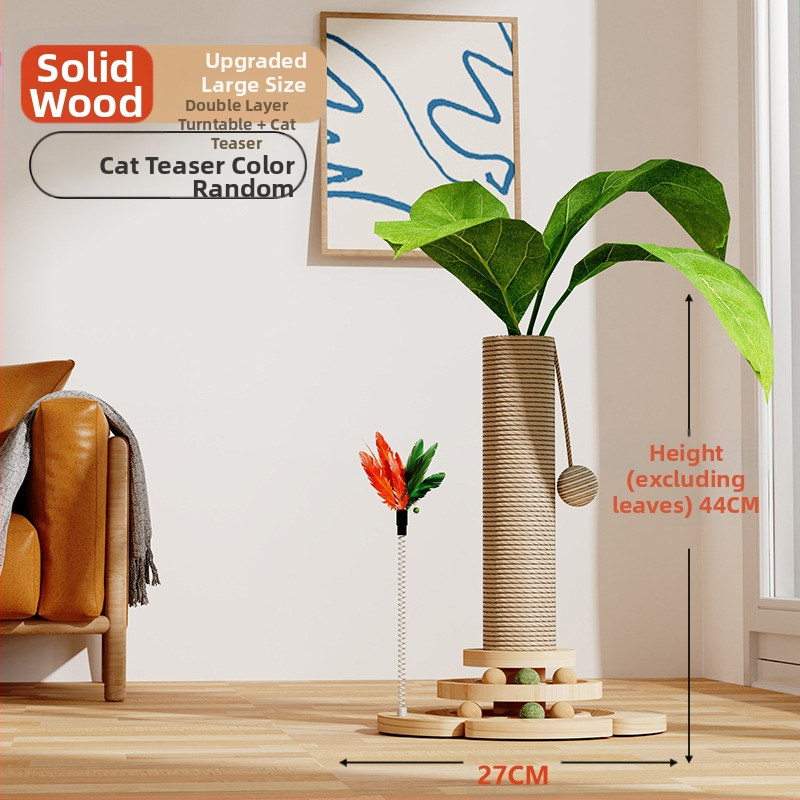 Természetes szizál függőleges kókuszlé kókuszfa mászóka állvány macska mászóka állvány macska kapaszkodó oszlop macska ugró platform macskafa macskajáték kisállat-kellékek