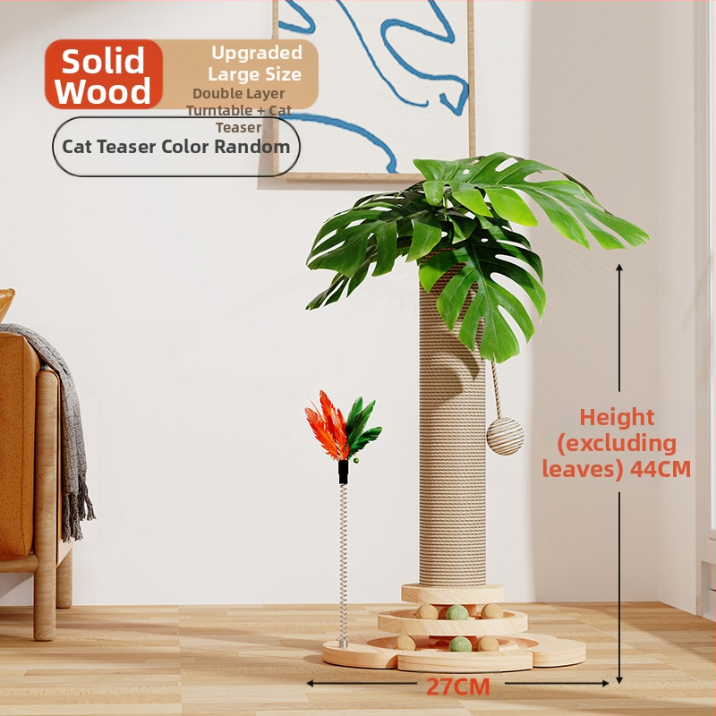 Természetes szizál függőleges kókuszlé kókuszfa mászóka állvány macska mászóka állvány macska kapaszkodó oszlop macska ugró platform macskafa macskajáték kisállat-kellékek