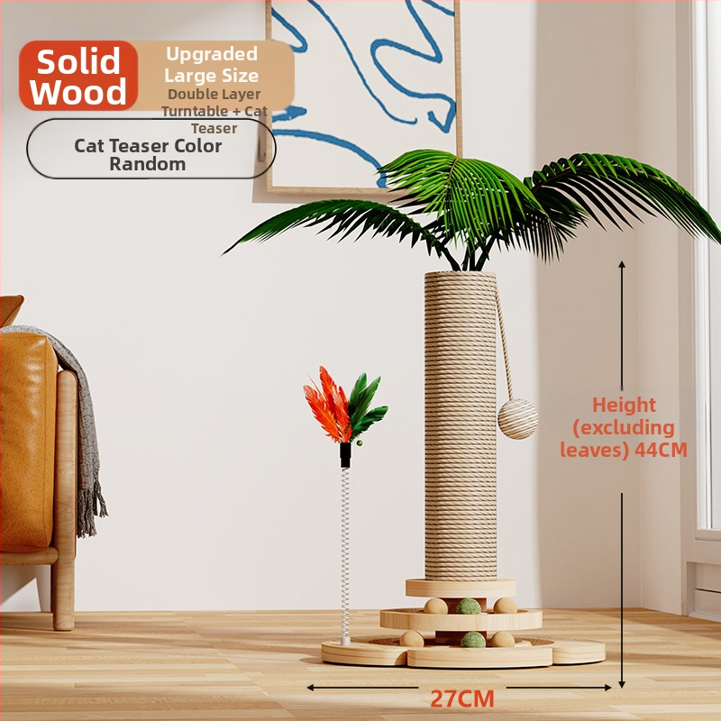 Természetes szizál függőleges kókuszlé kókuszfa mászóka állvány macska mászóka állvány macska kapaszkodó oszlop macska ugró platform macskafa macskajáték kisállat-kellékek