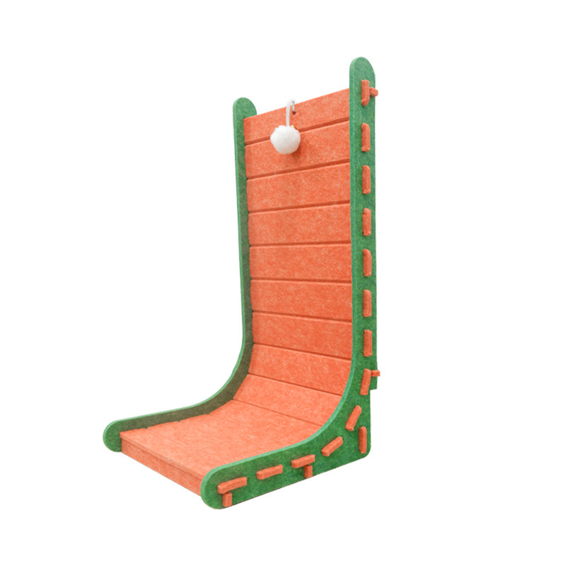 L-típusú függőleges macskakaparódeszka filc macskafészek integrált kopásálló, morzsamentes macskakarom-csiszolásos műtárgy extra nagy macskakaromdeszka