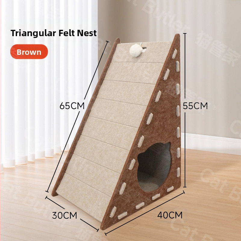 L-típusú függőleges macskakaparódeszka filc macskafészek integrált kopásálló, morzsamentes macskakarom-csiszolásos műtárgy extra nagy macskakaromdeszka
