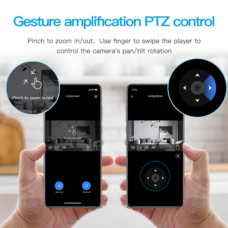 Uus ühe nupuvajutusega kõne graffiti 3MP HD liikumistuvastus kahesuunaline heli automaatne jälgimine kaugvaade 360 kraadi